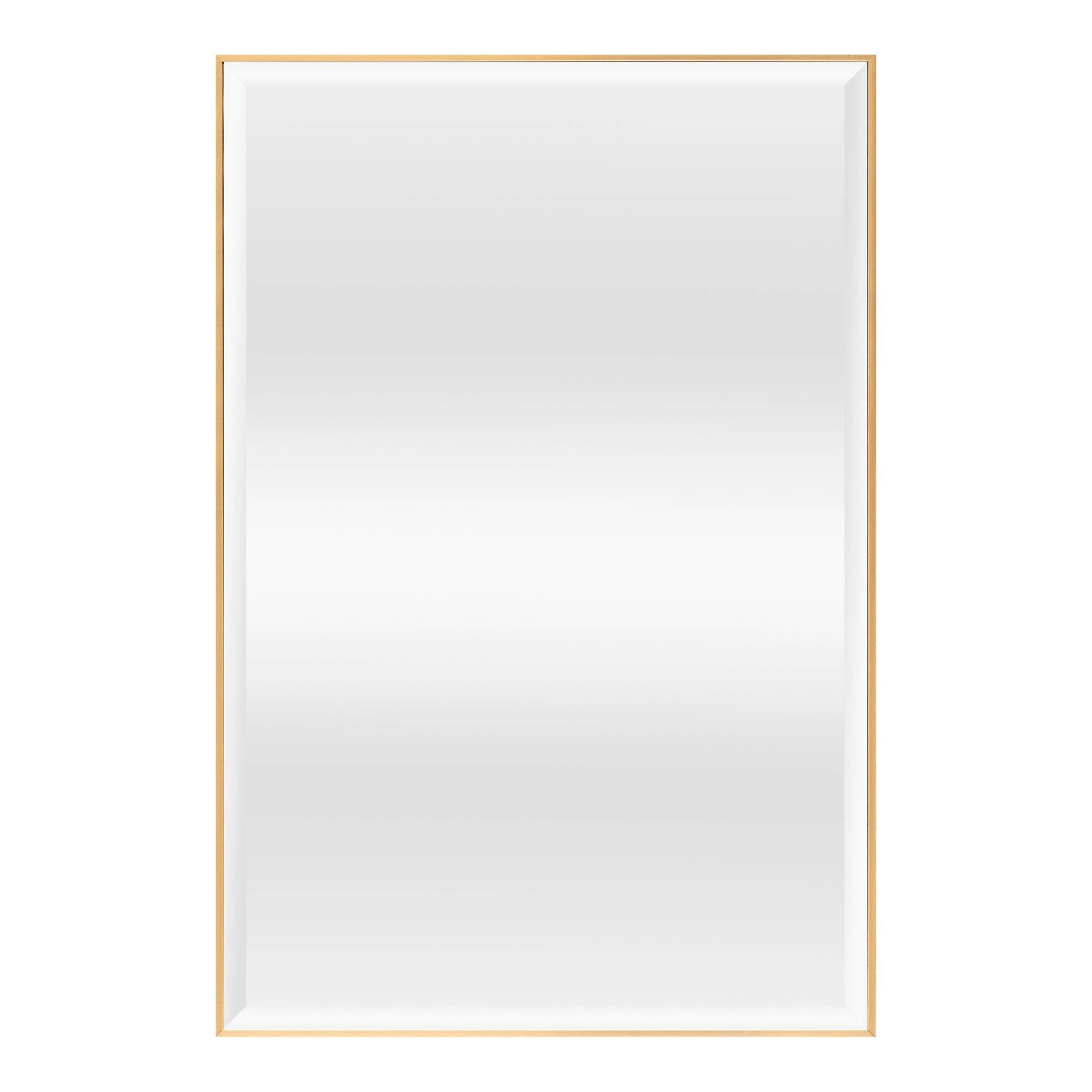 Miroir mural rectangulaire 92 x 62 cm doré - Image 2
