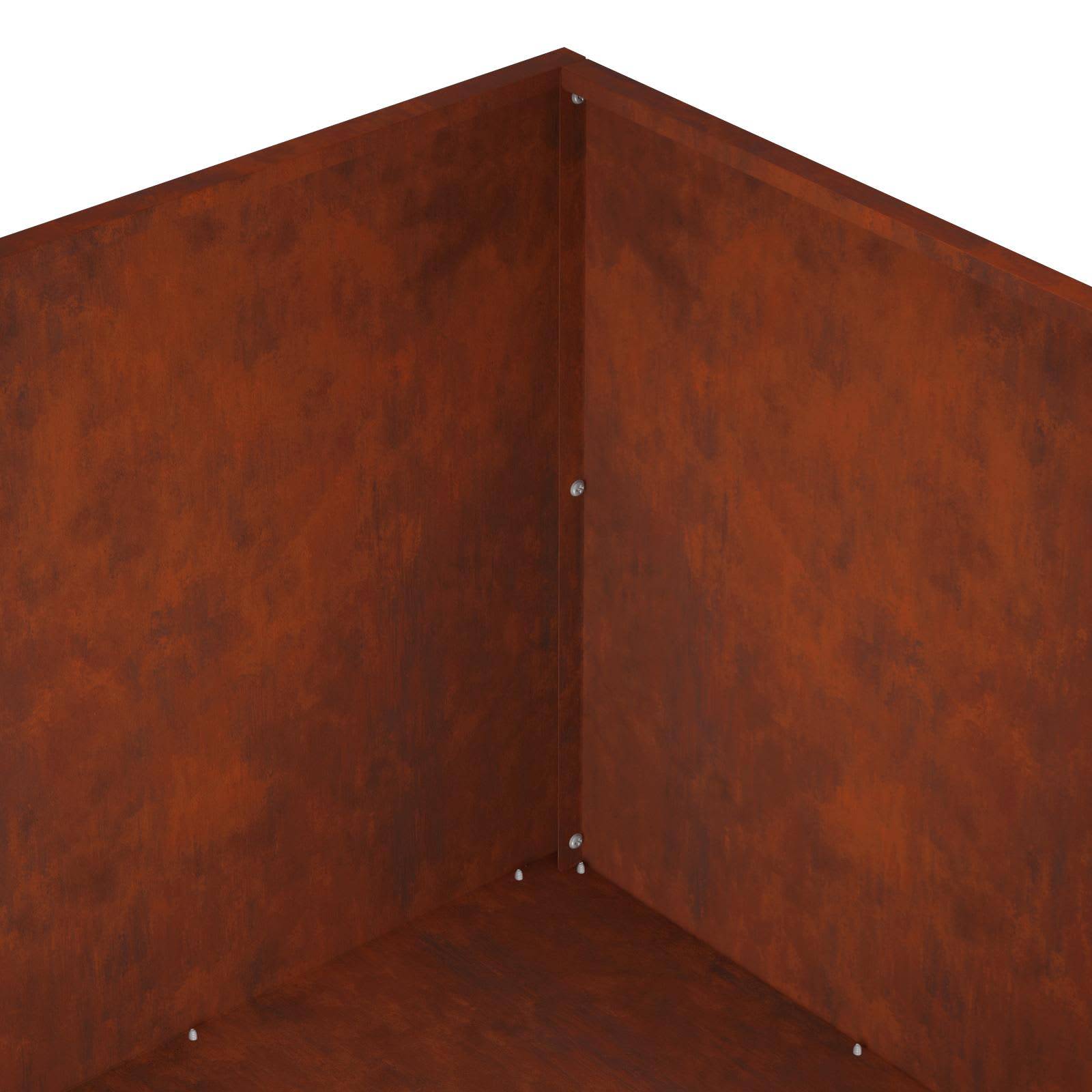 Vidaxl - Cache-pot de jardin Rouillé 80 x 80 x 40 cm Acier patiné vidaXL 8005118 - Image 7