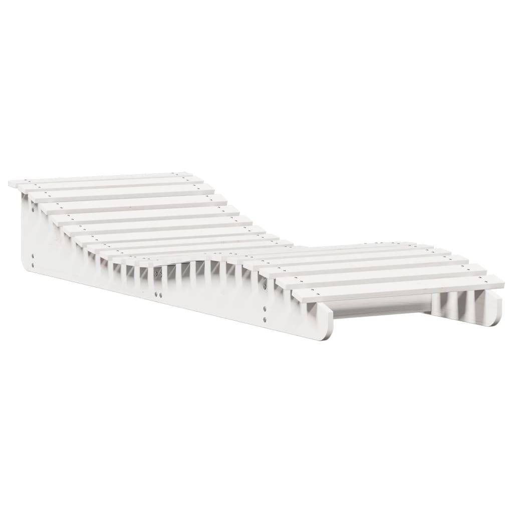 Maison Chic - Bain de soleil - Transat - Chaise longue blanc 205x70x31,5 cm bois massif de pin - MEUBLE PRO - Image 1