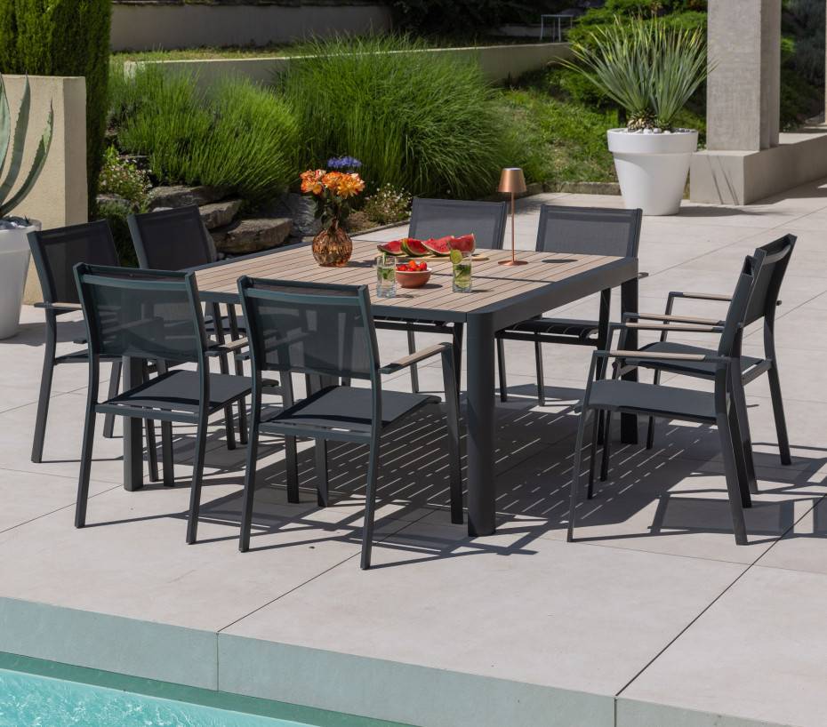 Ensemble table et chaises de jardin  8 places  COLERON - Image 1
