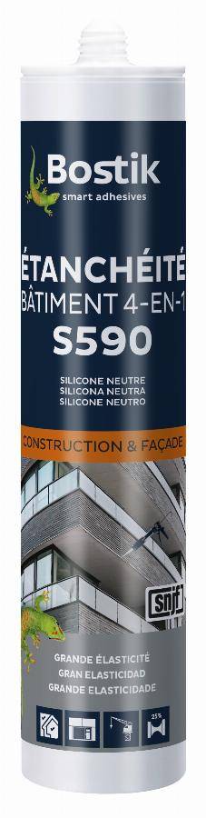 Bostik - Mastic S590 Étanchéité bâtiment 4 en 1 BOSTIK Translucide - 30615831