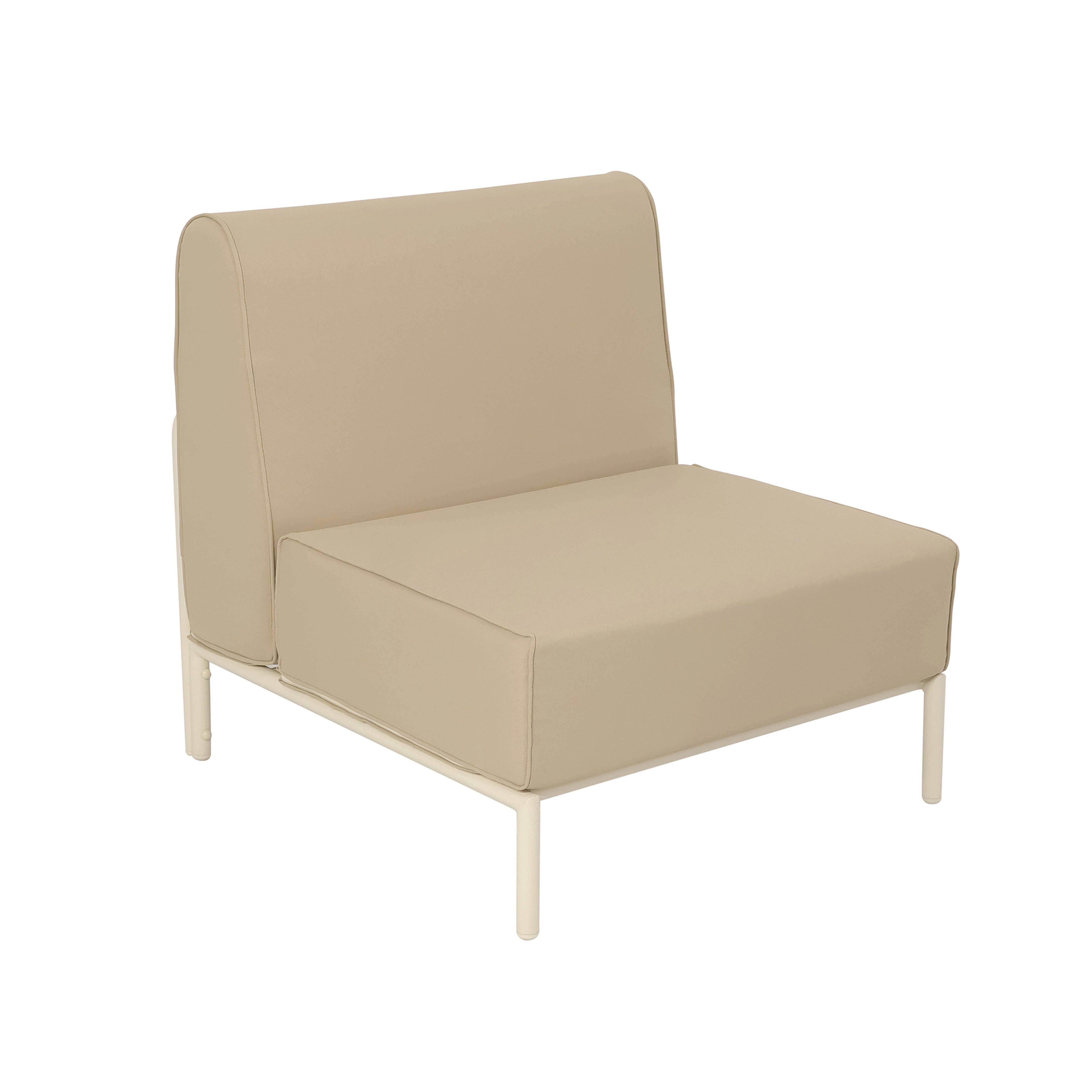 Oviala - Chauffeuse pour salon pour jardin modulable en tissu beige Patio - Oviala - Image 1