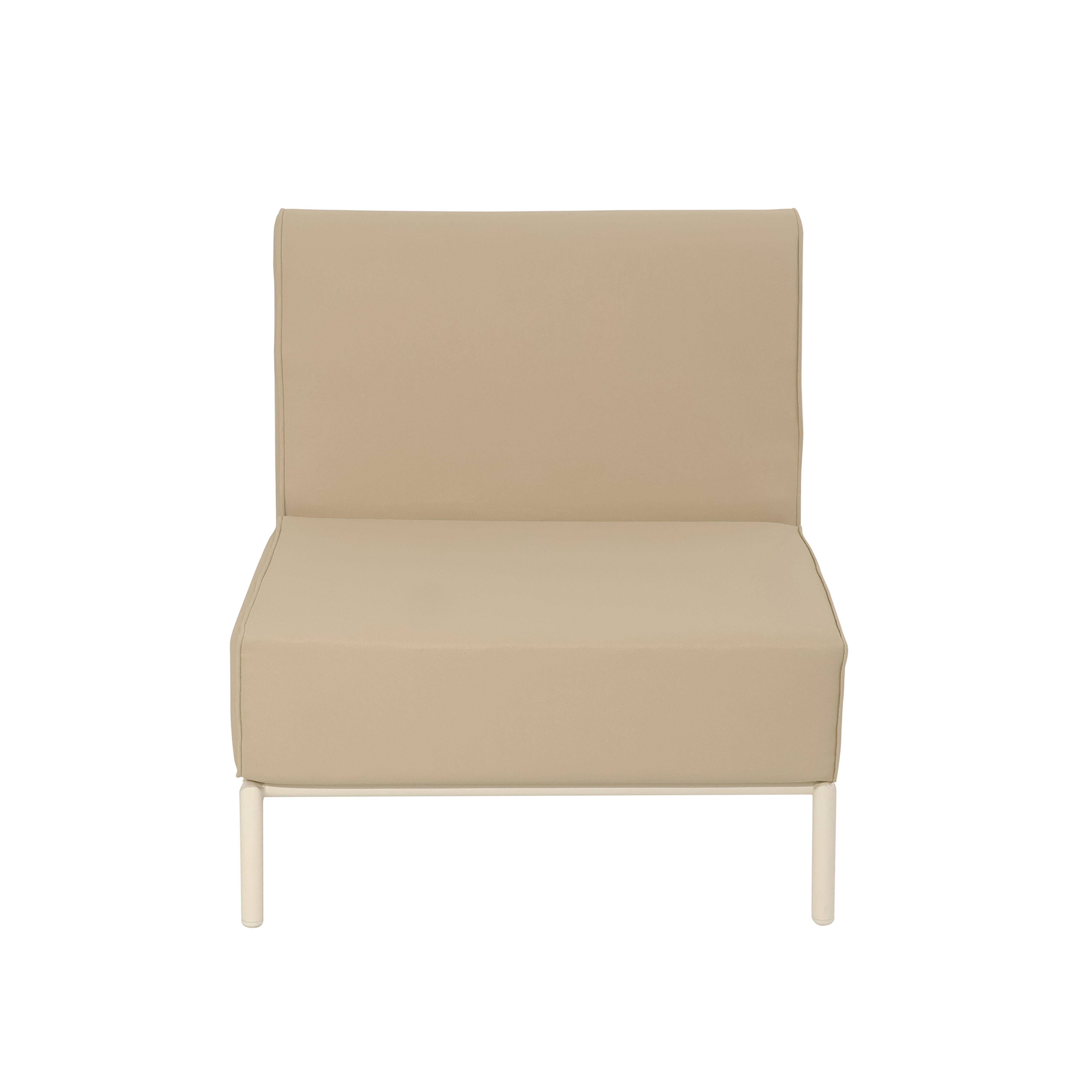 Oviala - Chauffeuse pour salon pour jardin modulable en tissu beige Patio - Oviala - Image 6