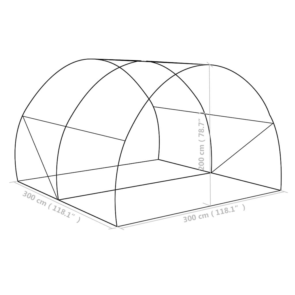 Serre Tunnel Jardin 9m² Acier Galvanisé Bâche PE Renforcée Vert - ComfortXL Outdoor Living - Image 7