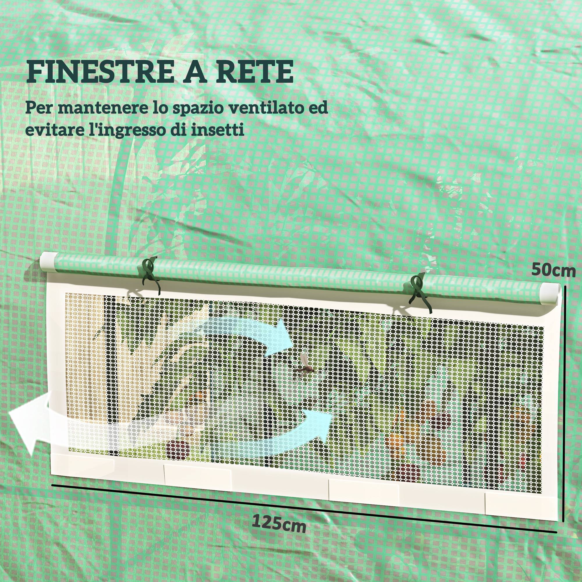 Sans Marque - Serre tunnel 3x2x2 m acier PE UV serre potagère portes fenêtres enroulables culture légumes fleurs serre verte jardin extérieur - Image 8