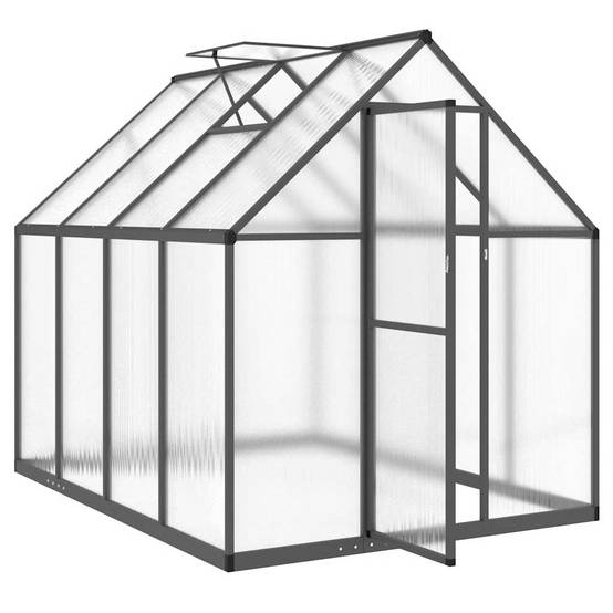 Serre Jardin Aluminium Polycarbonate Base Incluse 224x169x195cm Anthracite - ComfortXL Outdoor Living - Image 6