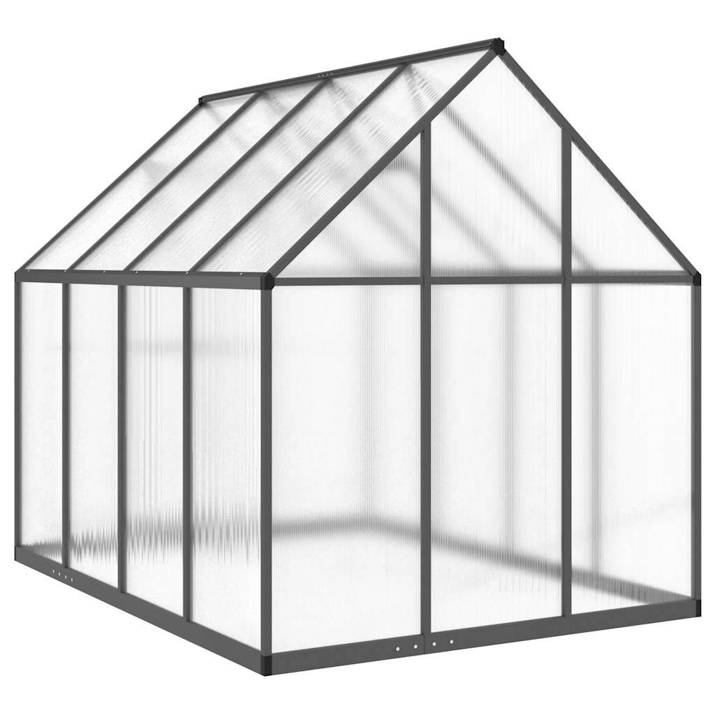 Serre Jardin Aluminium Polycarbonate Base Incluse 224x169x195cm Anthracite - ComfortXL Outdoor Living - Image 5