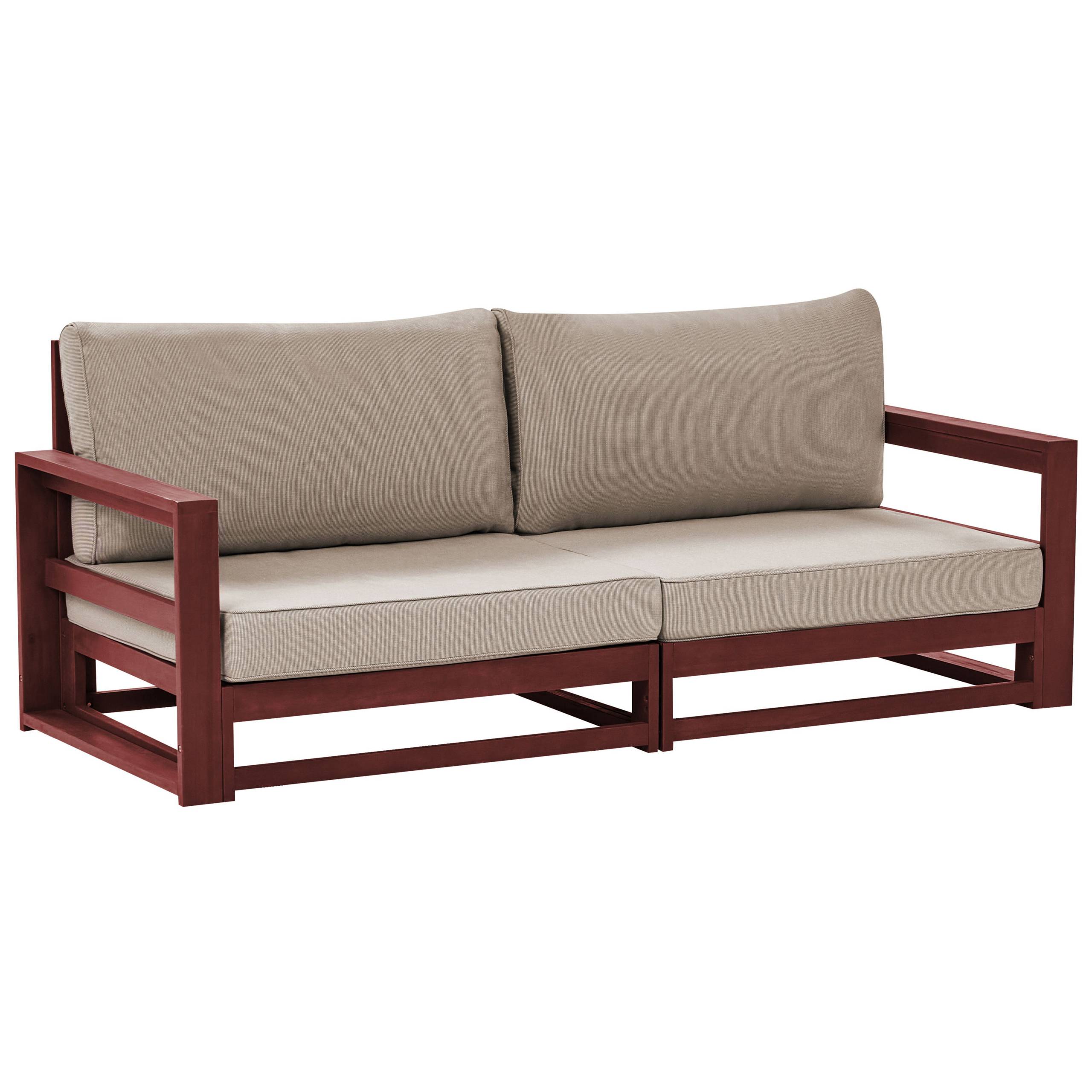 Beliani - Canapé de jardin Bois d'acacia certifié Rouge foncé TIMOR Beliani - Image 1