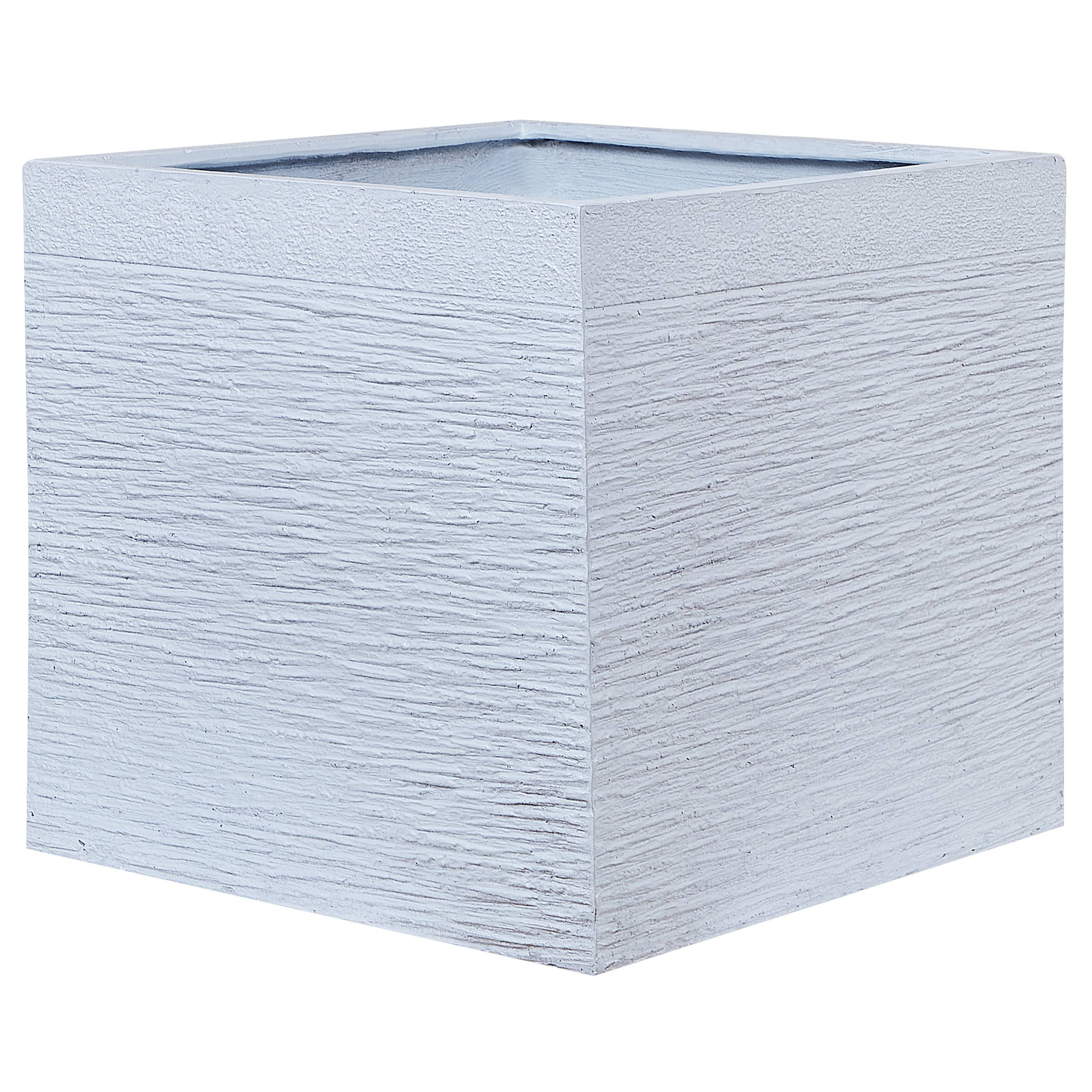 Beliani - Cache-pot d'extérieur Oxyde de magnésium Blanc PAROS - 50x50x46- Beliani - Image 4