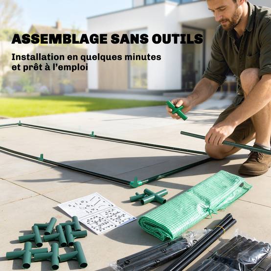 Petite Serre Balcon Acier Plantes Porte Roulante 2 Fenêtres 170x68x200cm Vert - ComfortXL Outdoor Living - Image 9