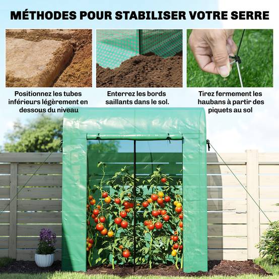 Petite Serre Balcon Acier Plantes Porte Roulante 2 Fenêtres 170x68x200cm Vert - ComfortXL Outdoor Living - Image 10
