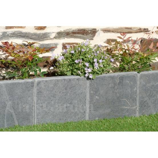 Bordure Ardoise Patinée 25 cm - Pack 12 pièces - 3 mètres - Image 2