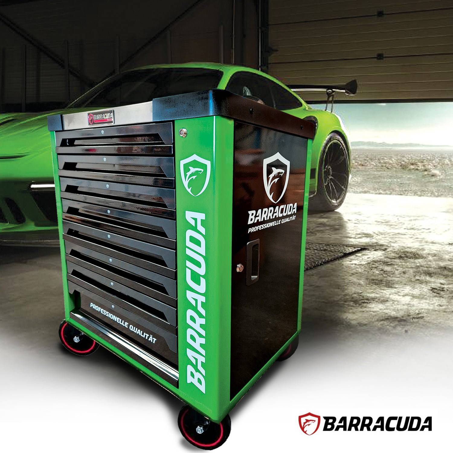 Servante d'atelier/ Chariot Barracuda Tools Rock PRO+ 8 tiroirs 7 outillés - 4 roues, 2 freins - Chariot MECANICIEN, GARAGISTE - Image 4