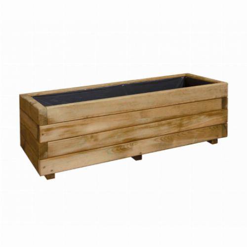 Jardipolys - Bac à fleurs en bois FIRST - 120x40cm - Image 2