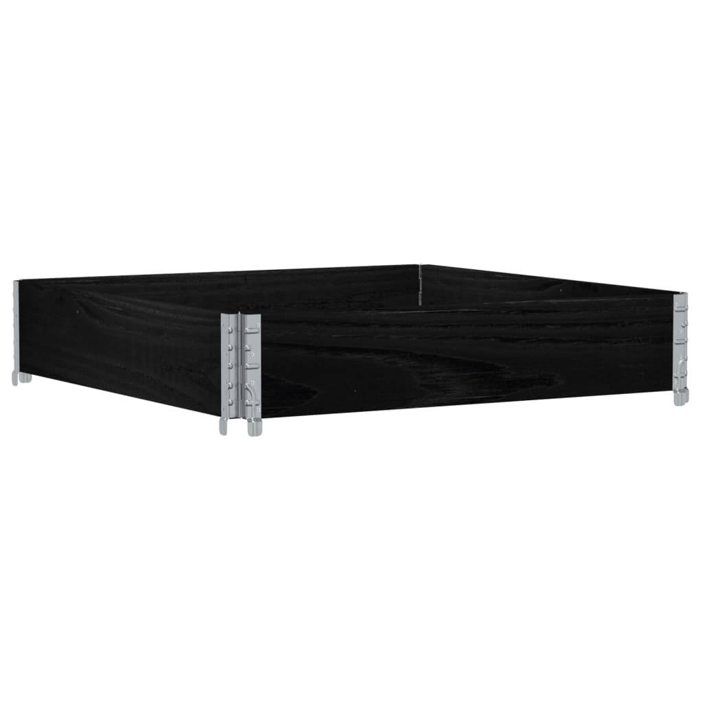 Jardinière bois de pin noir 100 x 100 x 21.5 cm - PANGIVO - Image 5