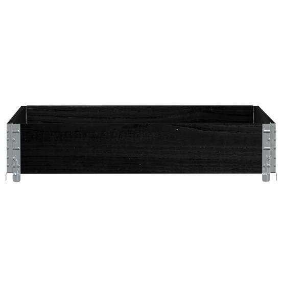 Jardinière bois de pin noir 100 x 100 x 21.5 cm - PANGIVO - Image 3