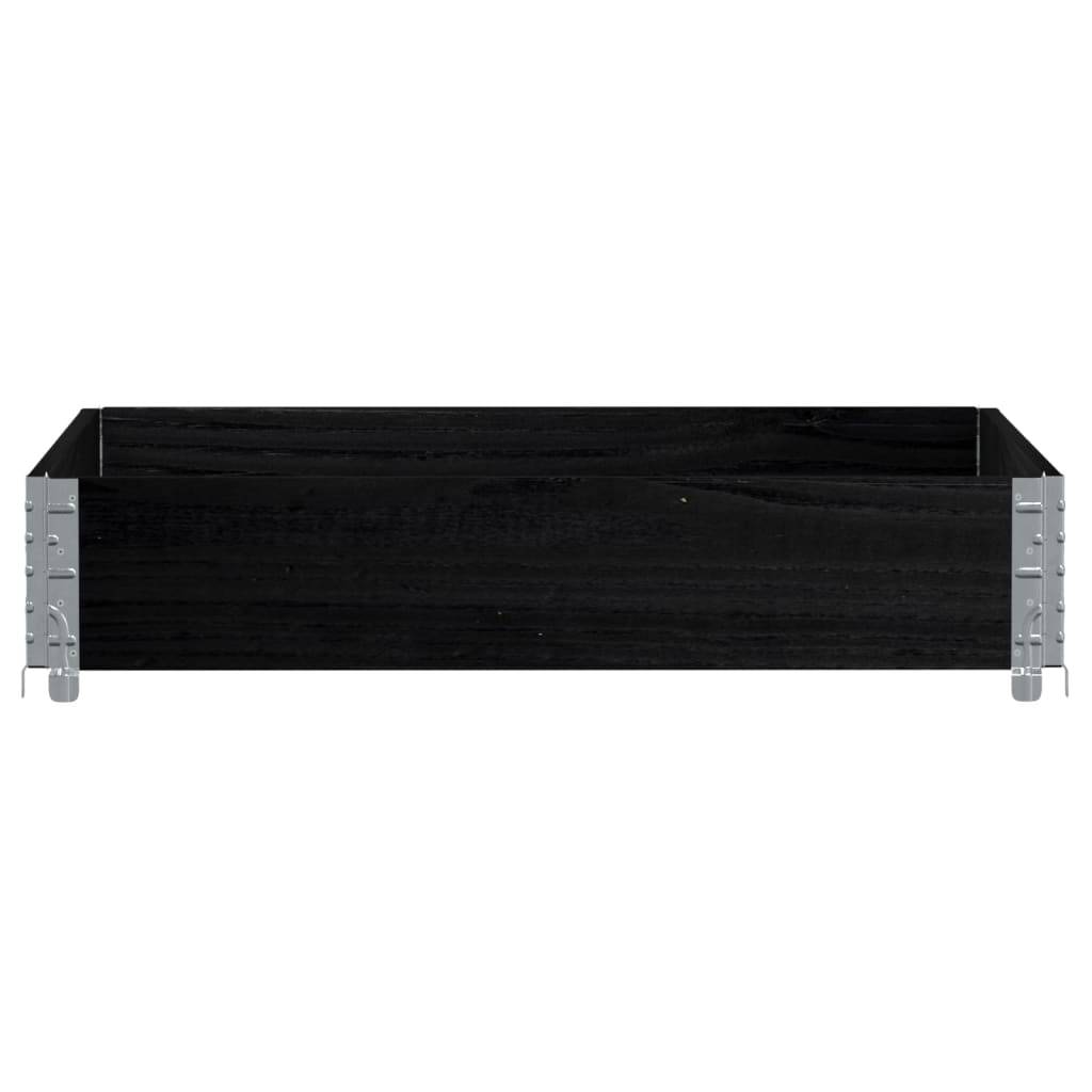 Jardinière bois de pin noir 100 x 100 x 21.5 cm - PANGIVO - Image 3