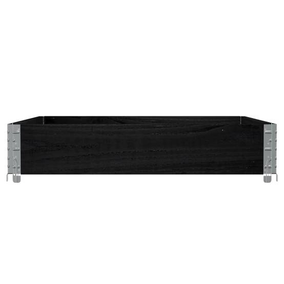 Jardinière bois de pin noir 100 x 100 x 21.5 cm - PANGIVO - Image 4
