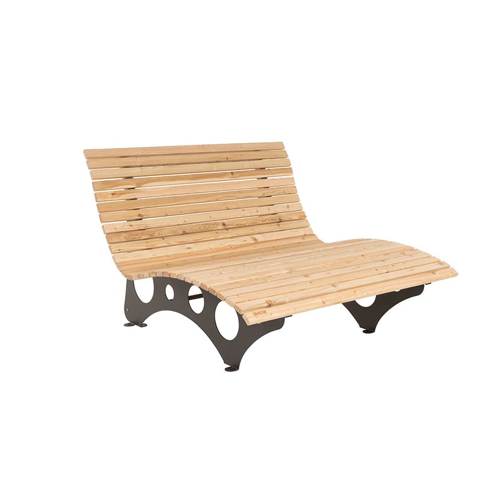Chaise longue/canapé forestier en bois avec 2x coussins HOME DELUXE TAIGA - Fabriqué en Allemagne - Image 5