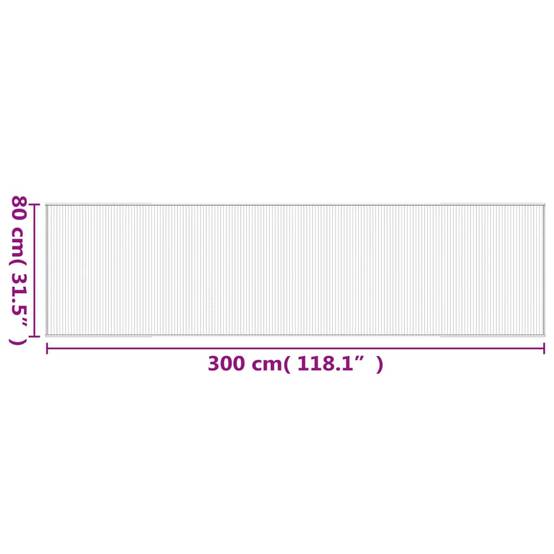Tapis de Sol en Bambou Clair pour Cuisine ou Véranda Lavable et Moderne Naturel Clair 80x300 cm – ComfortXL Outdoor Living - Image 8