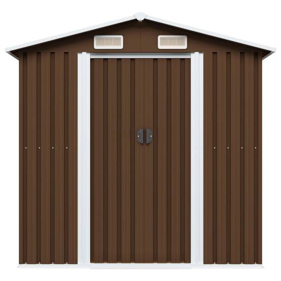 Vidaxl - Abri de stockage pour jardin Marron 204x132x186 cm Acier vidaXL 47029 - Image 2