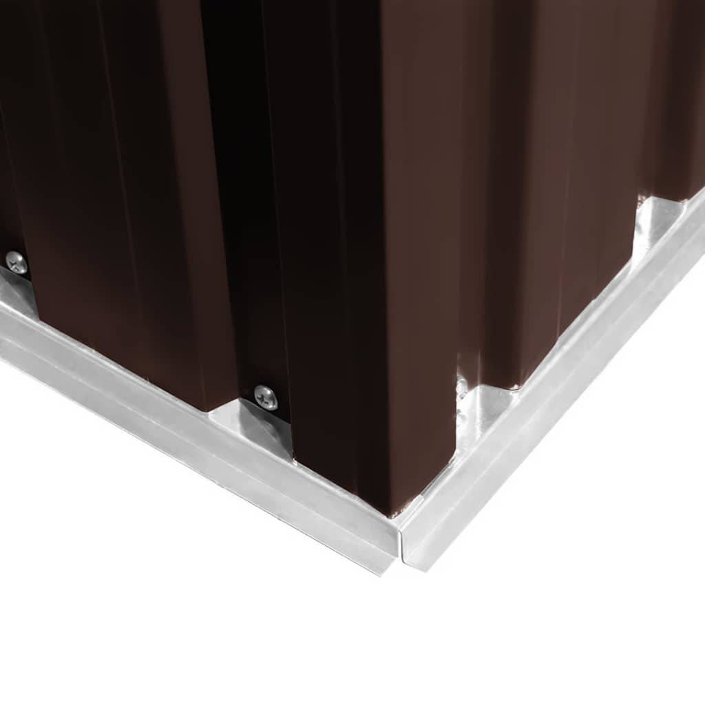 Vidaxl - Abri de stockage pour jardin Marron 204x132x186 cm Acier vidaXL 47029 - Image 4