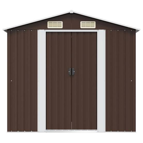 Vidaxl - Abri de stockage pour jardin Marron 204x132x186 cm Acier vidaXL 47029 - Image 10