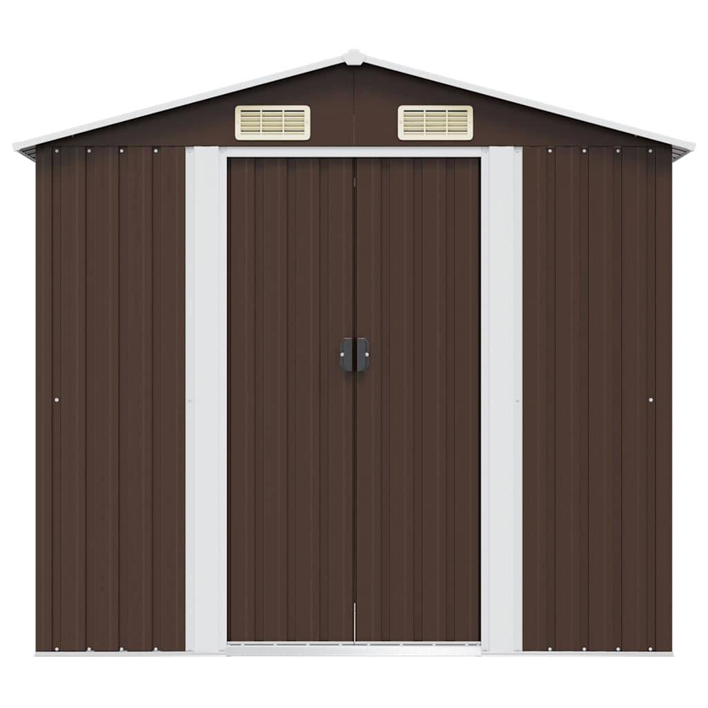 Vidaxl - Abri de stockage pour jardin Marron 204x132x186 cm Acier vidaXL 47029 - Image 10