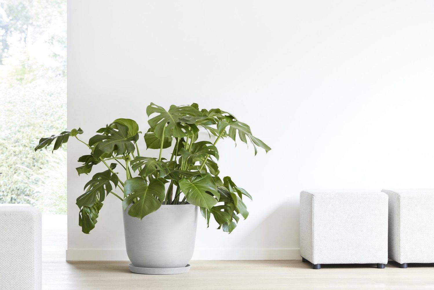 Ecopots - Pot Rond Oslo 45 Blanc Gris - Ø 45 x H. 39,2 cm - 46,6 L ECOPOTS - Image 3