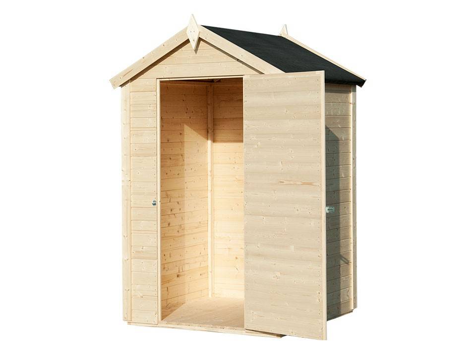 Abri de jardin bois FIDJI - 120 x 126 cm - Cabane de jardin - Cabanon - Image 4
