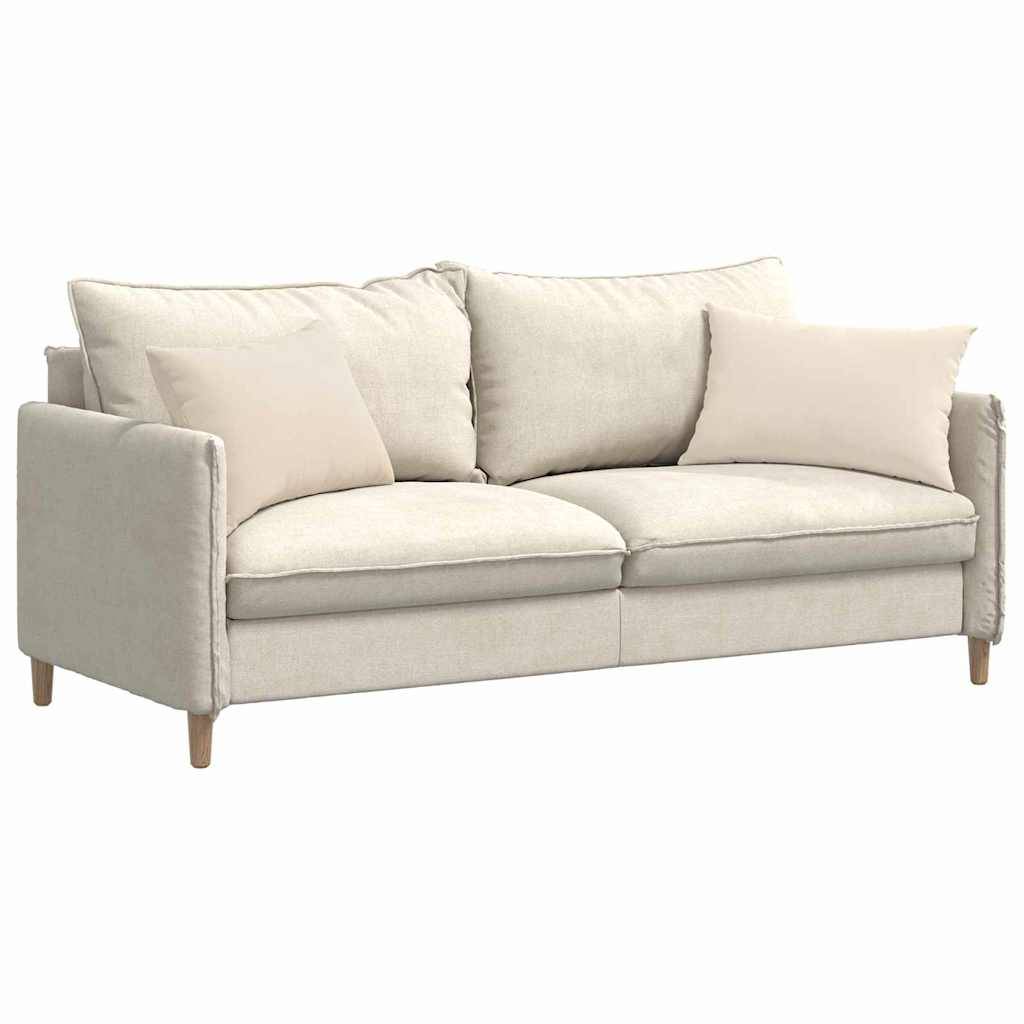 Paire de Coussins en Tissu avec Housses Amovibles pour un Entretien Simple et Rapide Beige 60x40 cm – ComfortXL Outdoor Living - Image 3