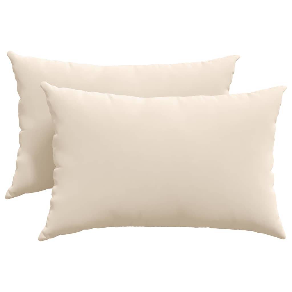 Paire de Coussins en Tissu avec Housses Amovibles pour un Entretien Simple et Rapide Beige 60x40 cm – ComfortXL Outdoor Living - Image 2