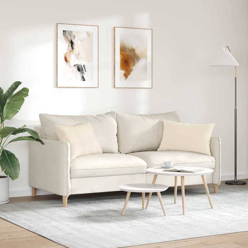 Paire de Coussins en Tissu avec Housses Amovibles pour un Entretien Simple et Rapide Beige 60x40 cm – ComfortXL Outdoor Living - Image 4