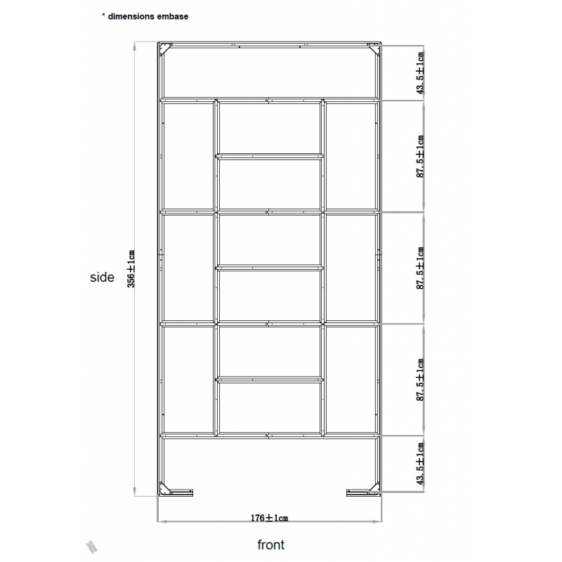 Abri de jardin résine 6,99m² gris anthracite clair avec kit d'ancrage et double porte - Jôbu - Image 6
