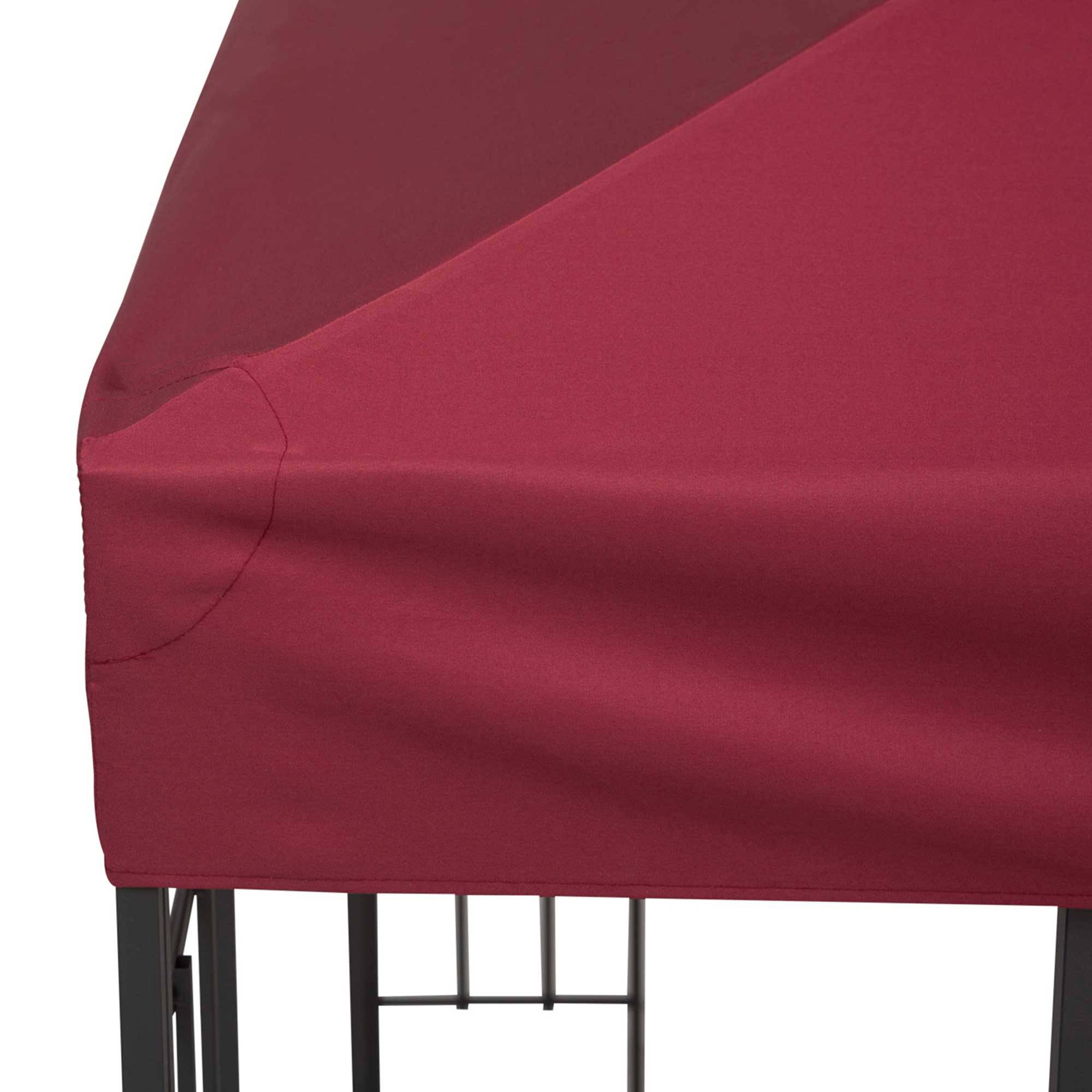 Outsunny - Toile de Rechange pour pavillon tonnelle 3x3m toile Rouge vineux - Outsunny - Image 8
