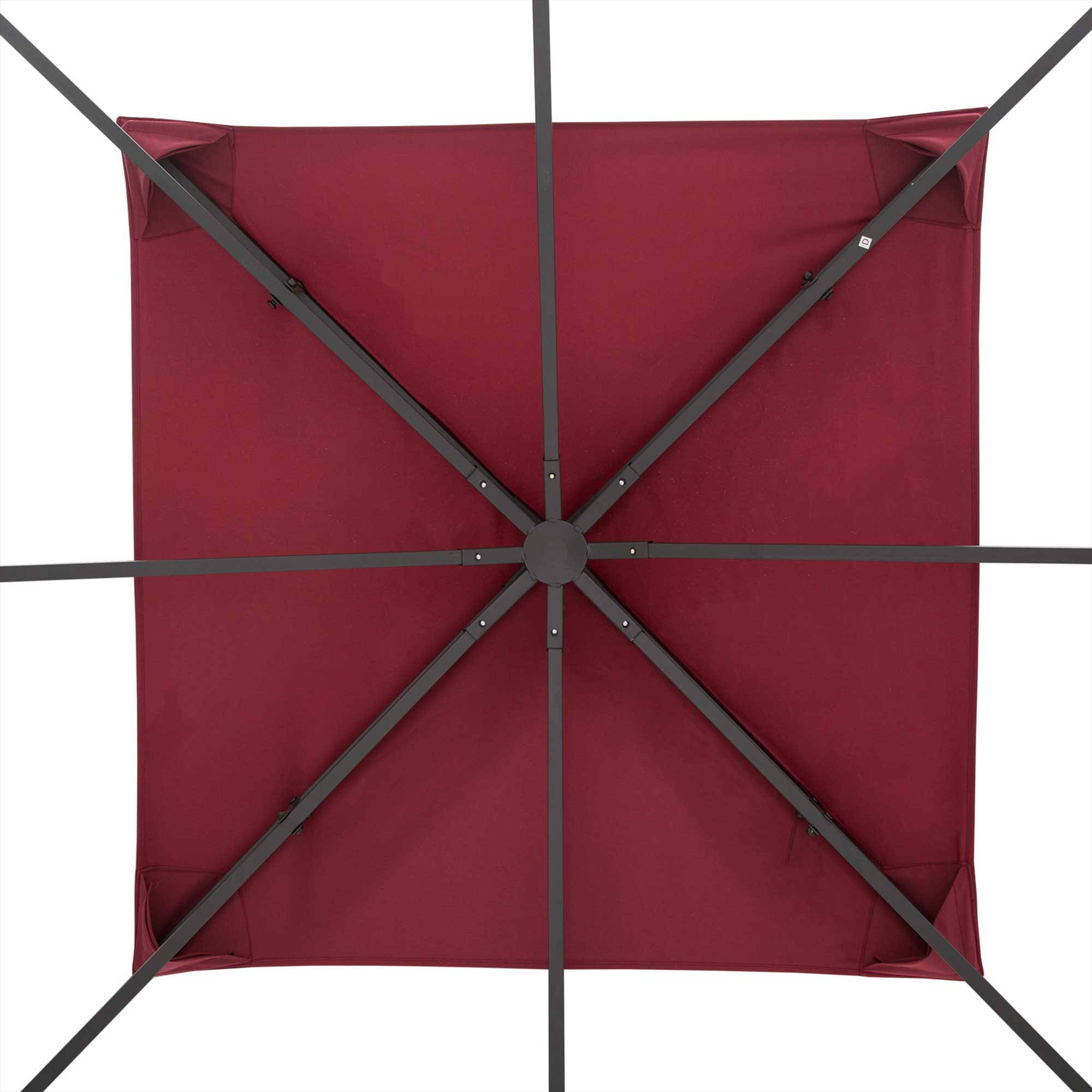 Outsunny - Toile de Rechange pour pavillon tonnelle 3x3m toile Rouge vineux - Outsunny - Image 7