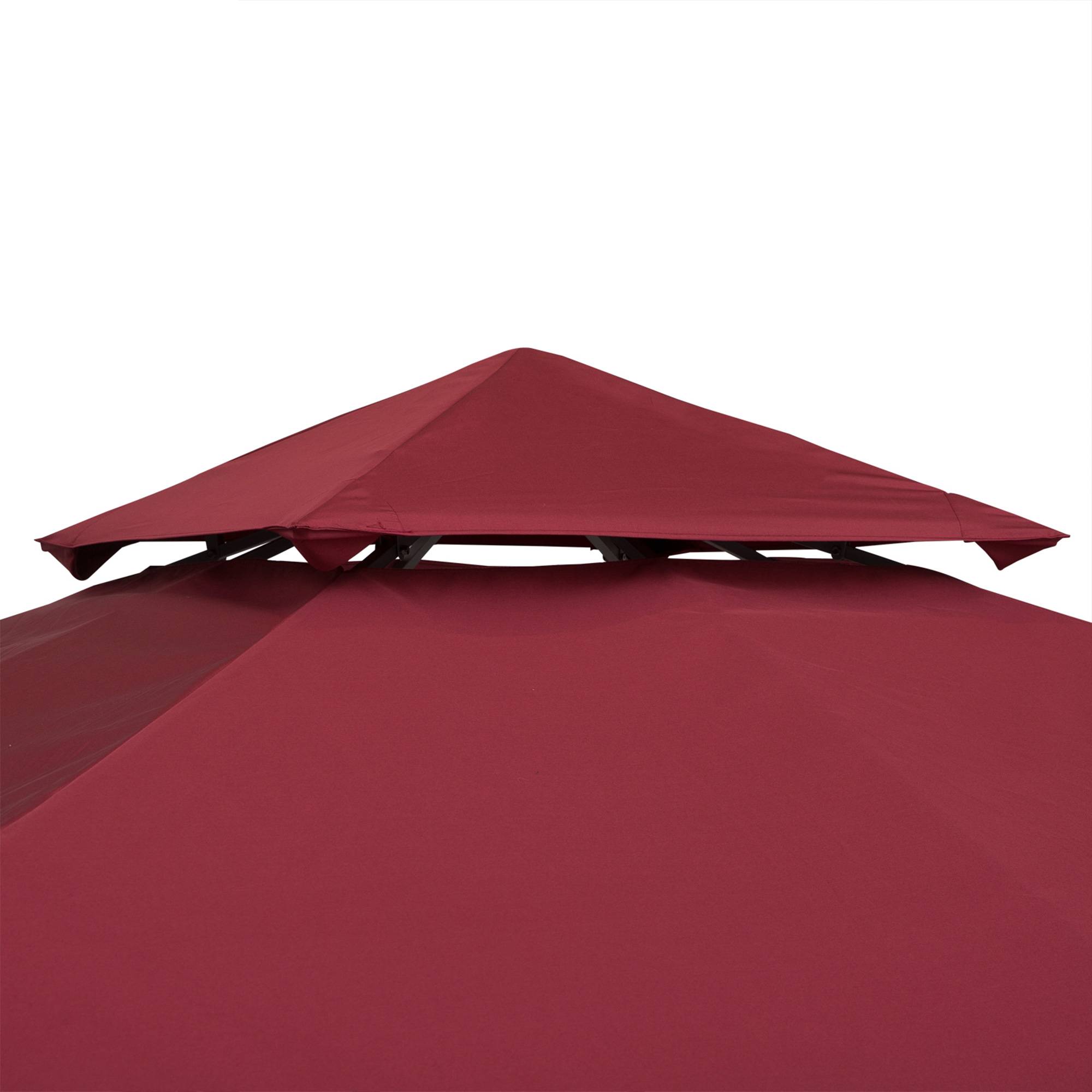 Outsunny - Toile de Rechange pour pavillon tonnelle 3x3m toile Rouge vineux - Outsunny - Image 9
