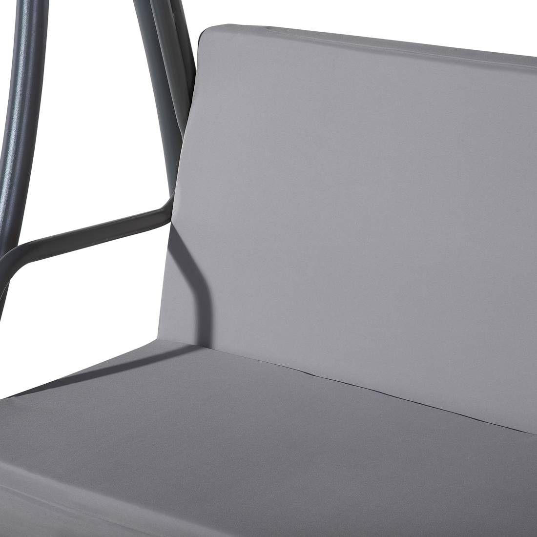 Beliani - Balancelle de Jardin ou Terrasse 3 Places en Acier et Tissu Gris Foncé avec Baldaquin Intégré pour Extérieur de Style Romantique et Campagne Beliani - Image 7