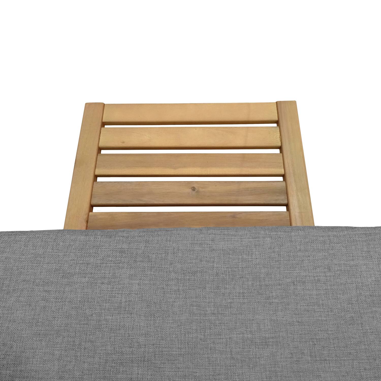 Happy Garden - Bain de soleil pliant en acacia KANAWA - coussin gris - HAPPY GARDEN - Image 6