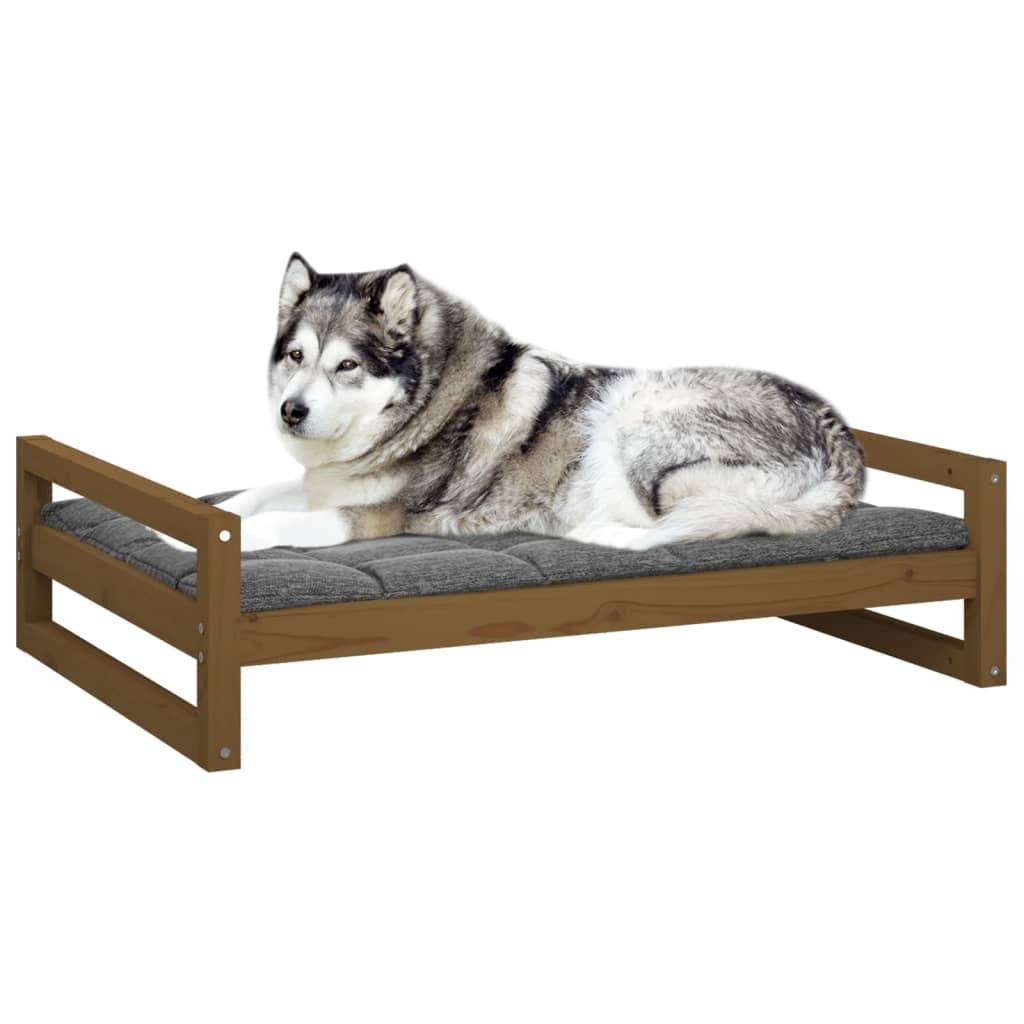 Vidaxl - Lit pour chien Marron miel 105,5x75,5x28 cm Bois de pin solide vidaXL 821490 - Image 5