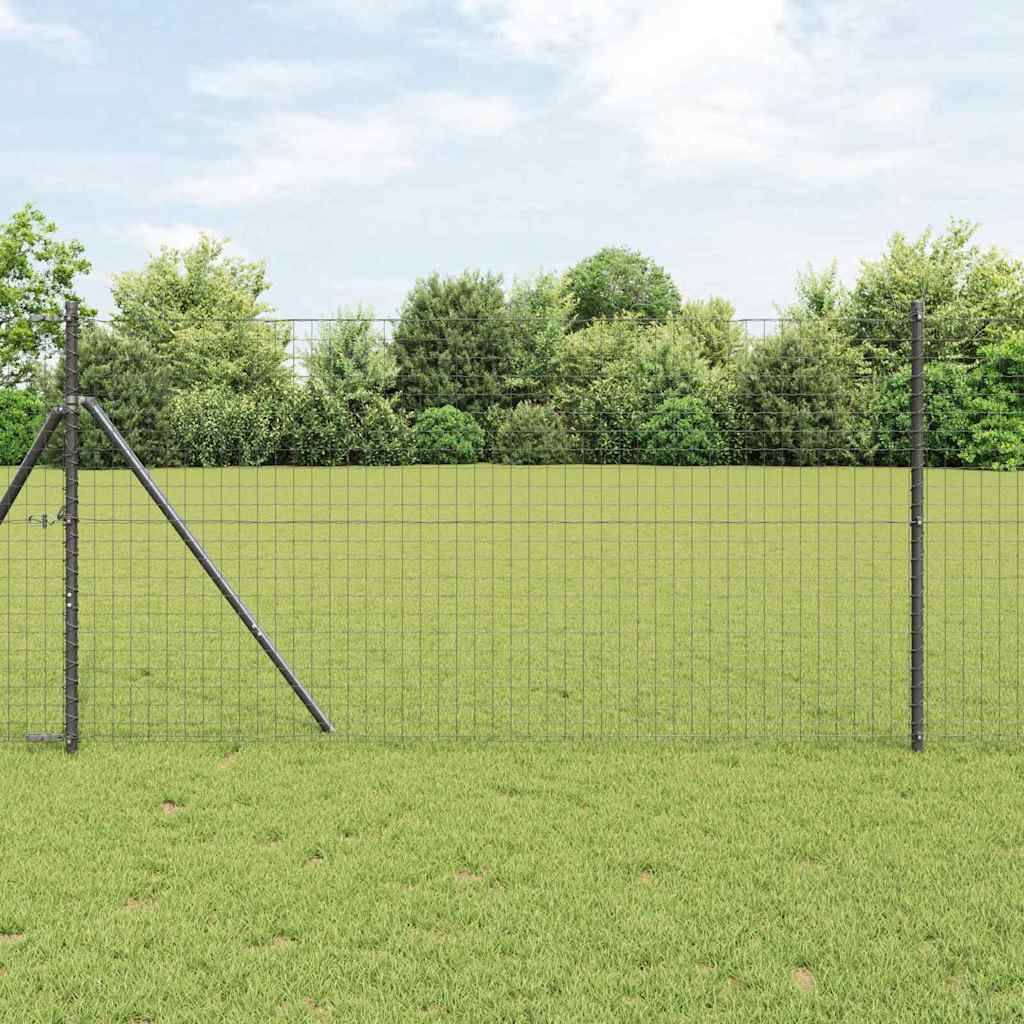 PANGIVO - Clôture acier et PVC grise 1 x 10 m - PANGIVO