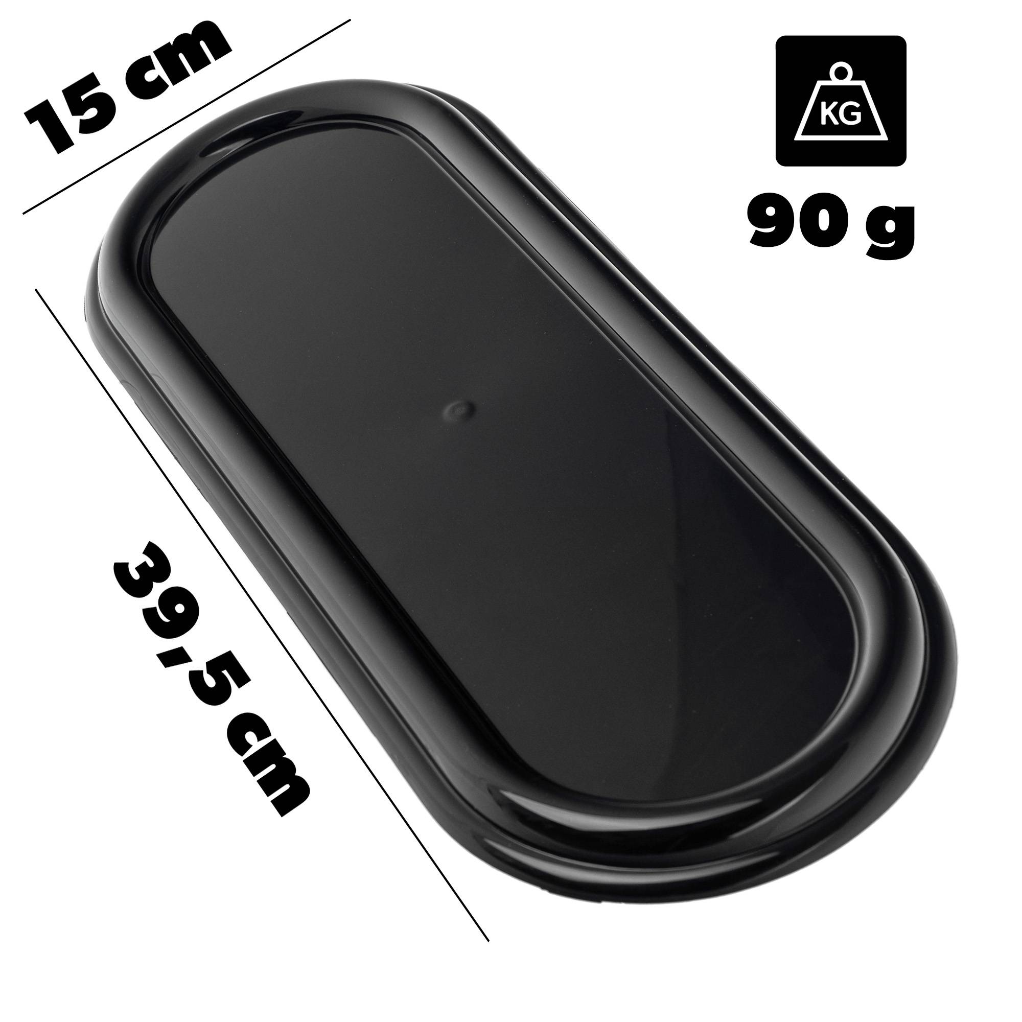 Bougeoir ovale 400 noir - Image 2