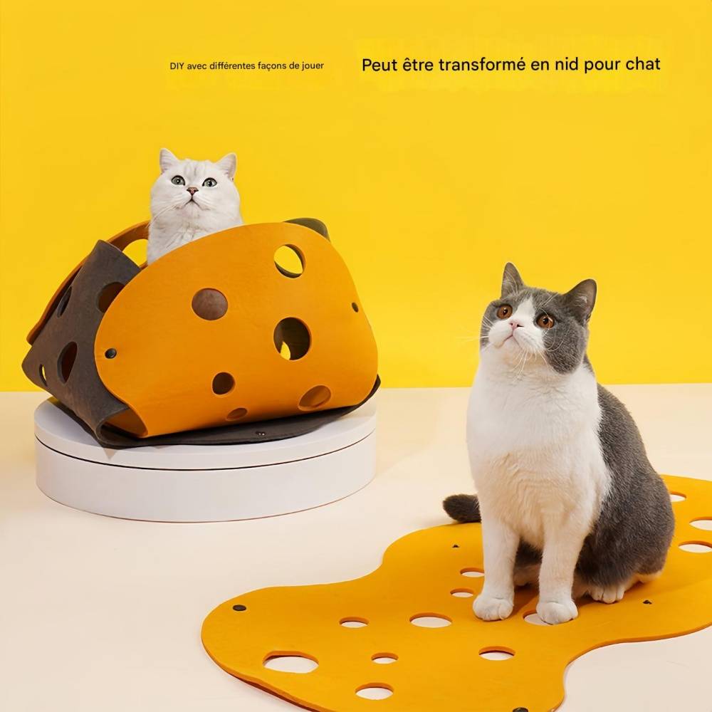 IntiMeg - Tunnel pour chat DIY Jaune-brun 3 mm (65 x 30) IntiMeg - Image 2