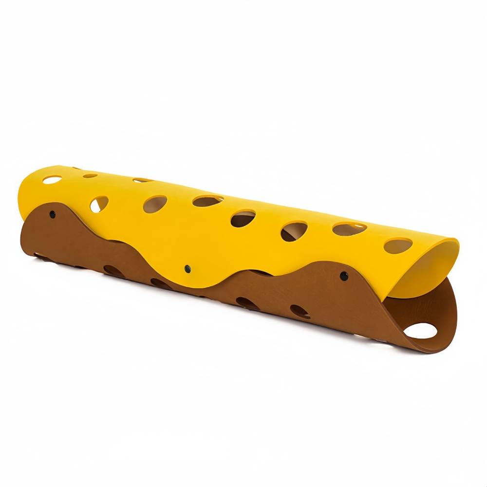 IntiMeg - Tunnel pour chat DIY Jaune-brun 3 mm (65 x 30) IntiMeg