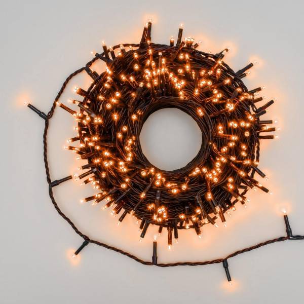 Lotti - Guirlande lumineuse orange 25 m 360 miniLED 8 modes d'animation câble vert Lotti - Image 1