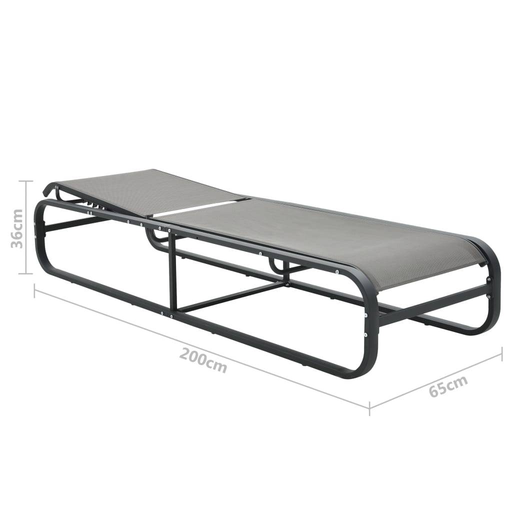 ComfortXL - Transat Aluminium Textilène Dossier Réglable Gris – ComfortXL Outdoor Living - Image 8
