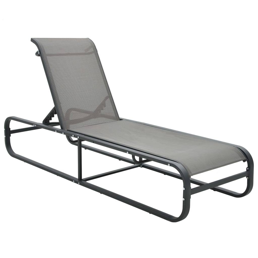 ComfortXL - Transat Aluminium Textilène Dossier Réglable Gris – ComfortXL Outdoor Living