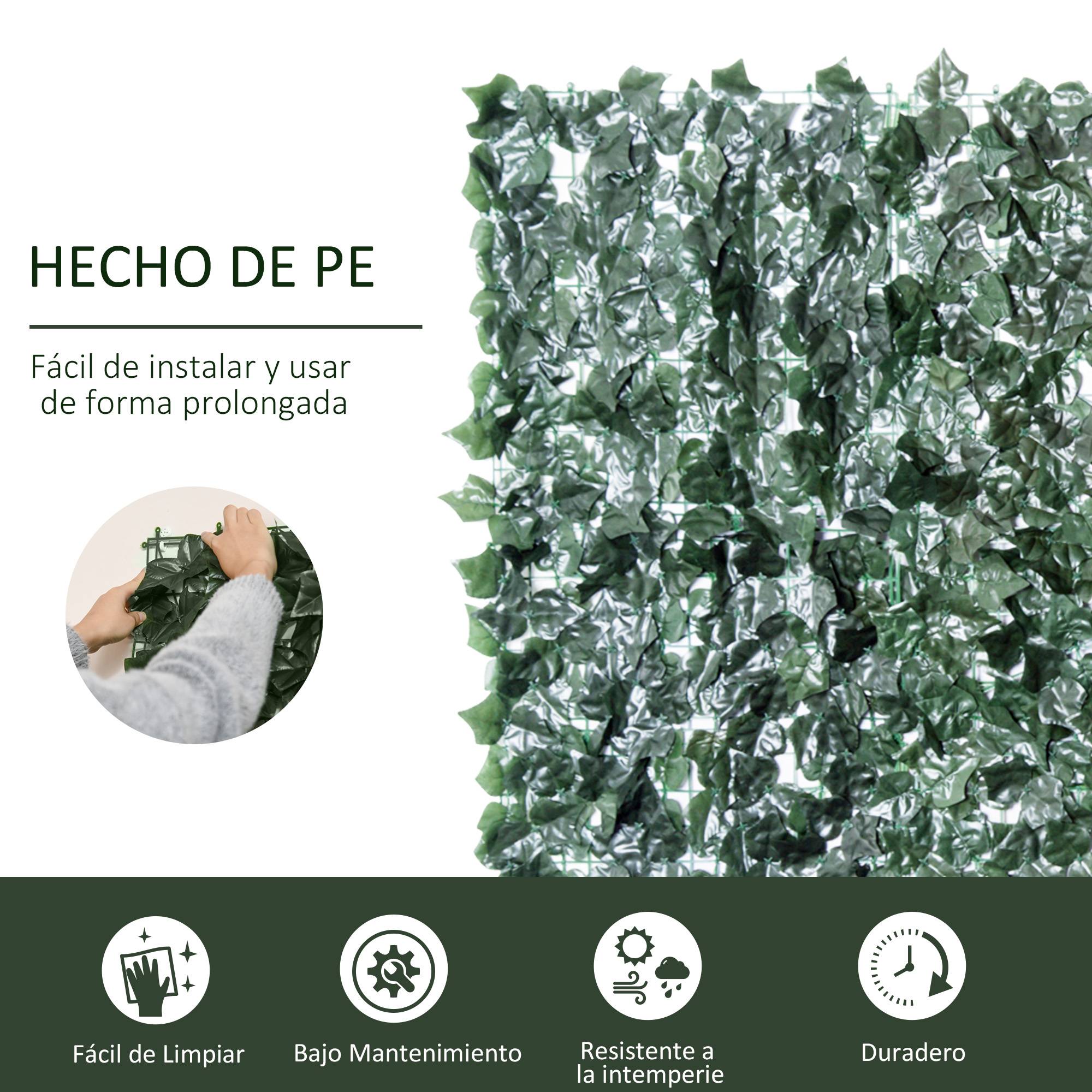 ComfortXL - Haie artificielle en PE 240 x 100 cm verte pour balcon et terrasse brise-vue - ComfortXL Outdoor Living - Image 6