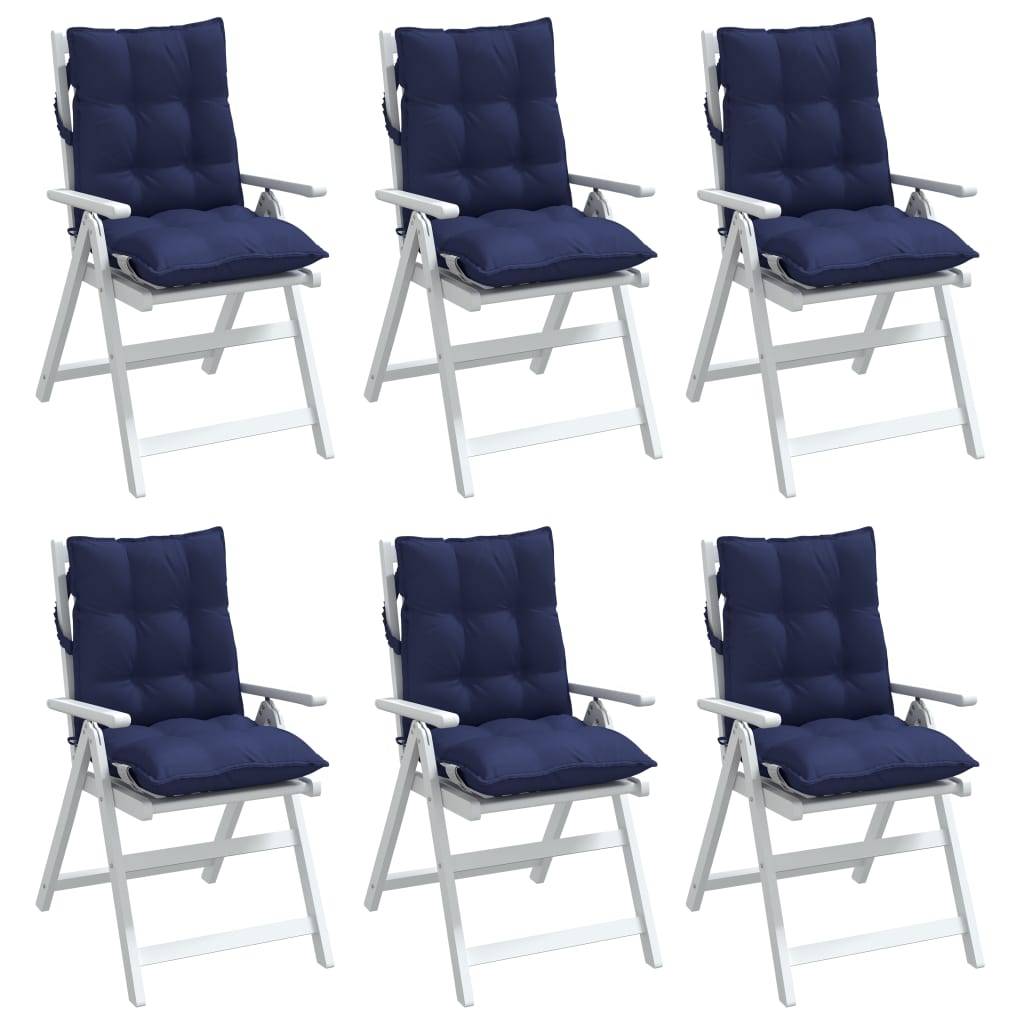 Maison Chic - Coussins de chaise à dossier bas lot de 6 bleu marine Maison Chic - Image 4