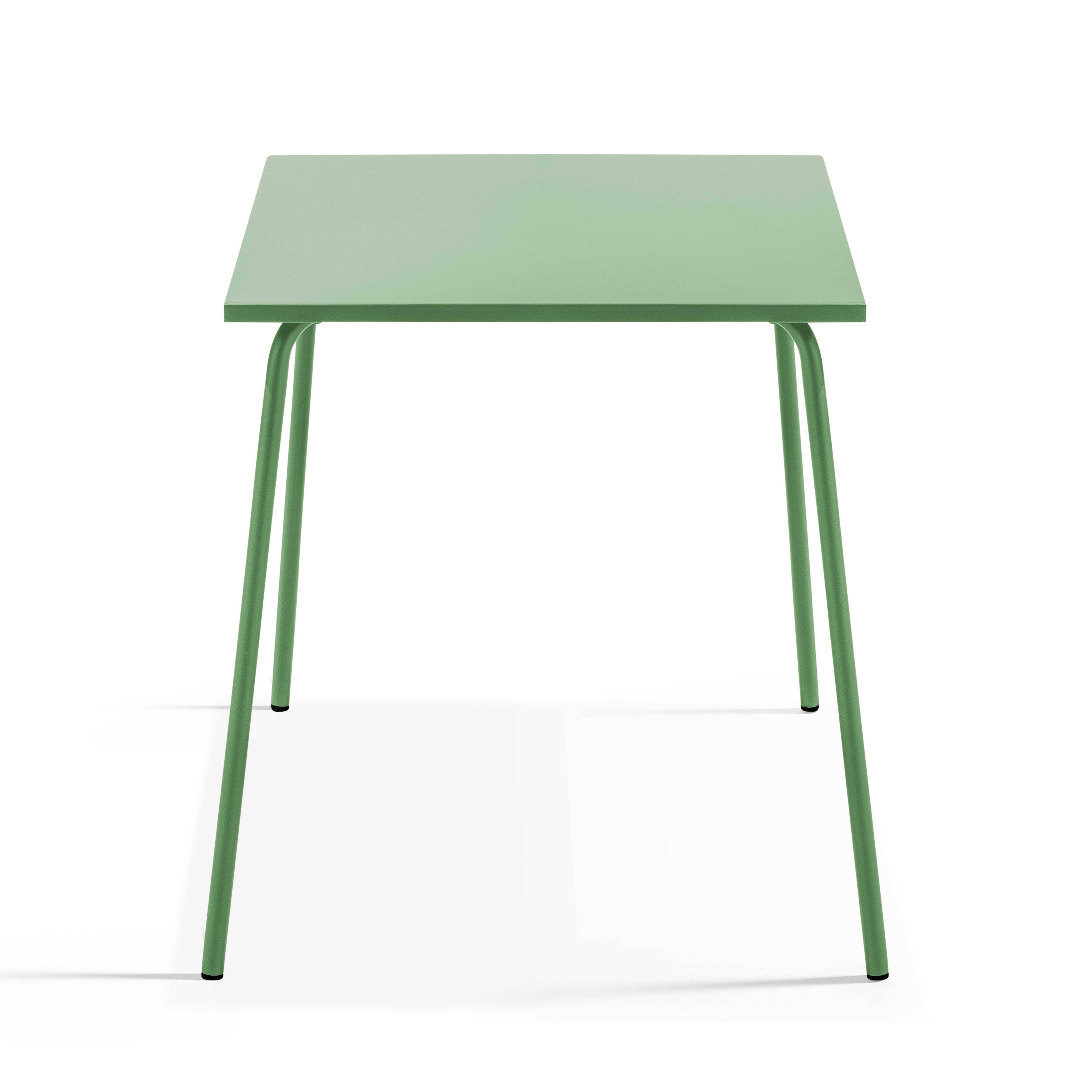 Oviala - Ensemble table de terrasse et 4 chaises en métal vert cactus Palavas - Oviala - Image 3